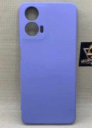 Motorola g24 softtouch silicone противоударный чехол софт тач сиреневый