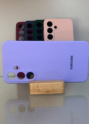 Samsung galaxy s24 | противоударный чехол с логотипом | soft touch | голубой