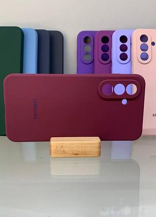 Samsung a56 | противоударный чехол с логотипом | soft touch | бордовый