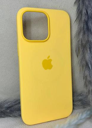Чохол м'який iphone 14 pro max magsafe softtouch протиударний жовтий