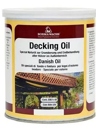 Датское масло decking oil прозрачное, банка 1 л