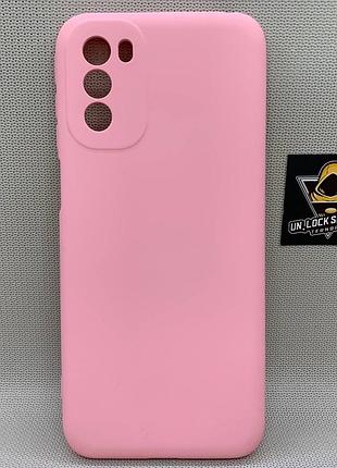 Motorola g31 / g41 softtouch silicone противоударный чехол софт тач розовый