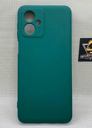 Motorola g54 softtouch silicone противоударный чехол софт тач зеленый