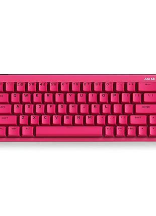 Клавиатура игровая mchose ace 68 turbo магнитная проводная mount tai magnetic switch gt, berry red