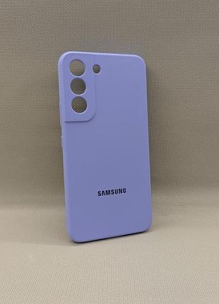 Samsung galaxy s22 | противоударный чехол с логотипом | soft touch | бузковий
