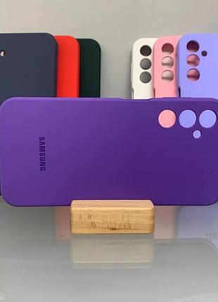 Samsung galaxy a25 | противоударный чехол с логотипом | soft touch | фиолетовый