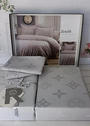Постельное белье сатин жаккард romeo home евро размер 200 на 220 см zenith