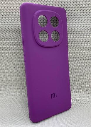 Чехол с логотипом для xiaomi redmi note 14 pro 4g | противоударный | soft touch | сливовый