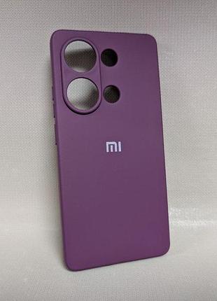 Чехол для xiaomi poco m6 pro 4g / сяоми поко m6 про 4g, силиконовый, матовый, фиолетовый, с логотипом