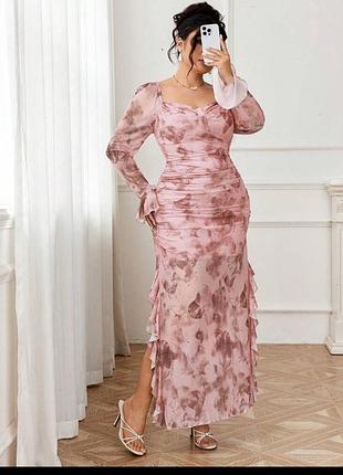 Shein 16р сукня сітка на підкладці