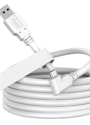 Кабель usb 3.2 - type с, 5 метров oculus link для oculus quest / oculus quest 2, белый