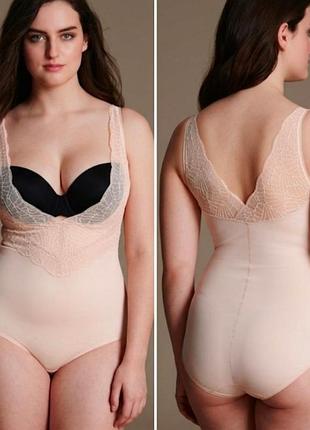 Боди утягивающий бежевый m&s