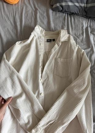 Чоловіча сорочка-оверширт asos design (вельвет) — розмір l
