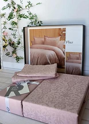 Постельное белье сатин жаккард romeo home евро размер 200 на 220 см flux