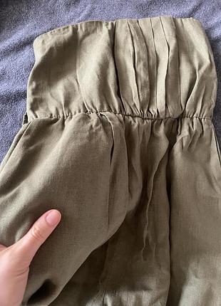 Комбінезон zara льон оливка