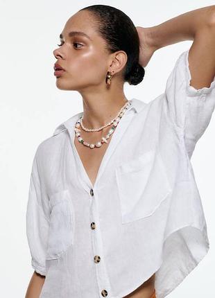 Лляна сорочка zara