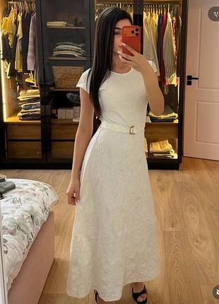 Шикарна жакардова міді сукня від zara❤️