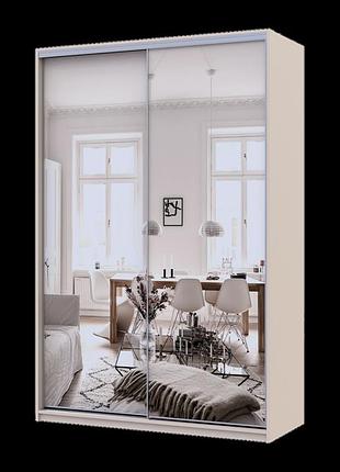 Шкаф купе doros сити лайт кашемир 2 зеркала 150х60х225 (80736359)