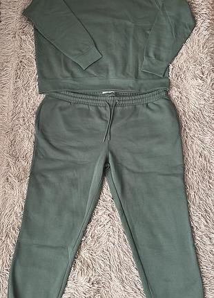 Чоловічий спортивний костюм primark, колір- хакі, розмір-3xl, поліестер/котон