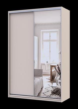 Шкаф купе doros сити лайт кашемир 1 дсп / 1 зеркало 150х60х225 (80736353)