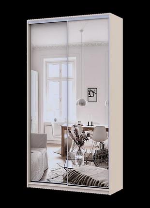 Шкаф купе doros сити лайт кашемир 2 зеркала 120х45х225 (80736344)