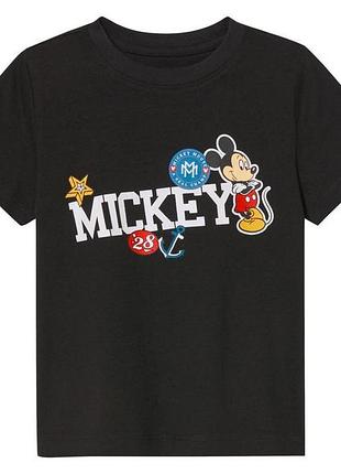 Футболка бавовняна з принтом для хлопчика disney mickey mouse 479493 122-128 см (6-8 years) чорний