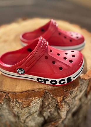 Дитячі крокси сабо crocs bayaband kids clog pepper червоно усі розміри у наявності джибітси