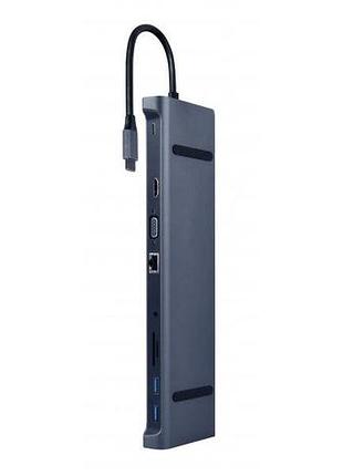 Адаптер cablexpert a-cm-combo10-01, usb type-c 10-в-1