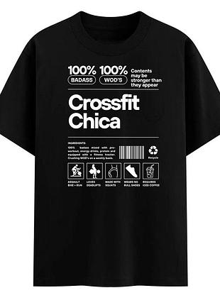 Футболка crossfit chica спортивная футболка для спортивной зала
