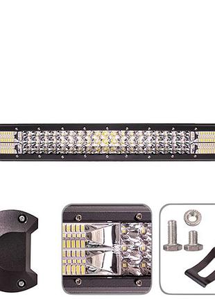 Светодиодная led балка люстра на крышу авто pulso wlp-7141 combo (583х80х60мм 324w 6000k)