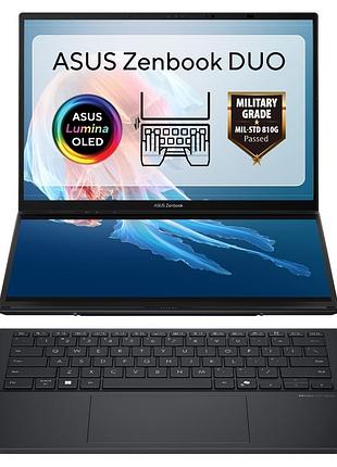 Ноутбук asus zenbook duo ux8406ca-ql046w 14" fhd touch oled, intel ultra 9 285h, 32gb, f1tb, uma, win11, серый