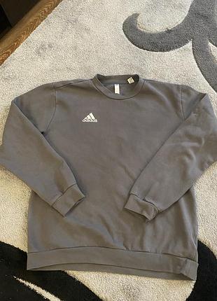 Кофта adidas m оригинал серый свитшот