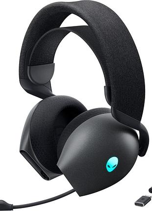 Гарнитура игровая dell alienware tri-mode wireless gaming headset - aw725h, черный