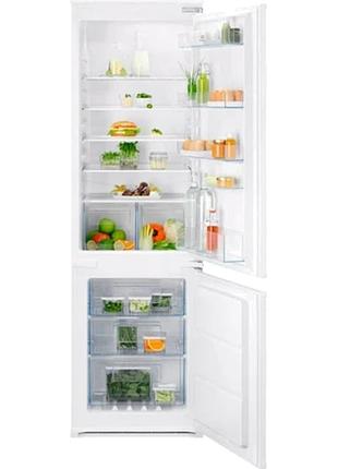 Холодильник electrolux встр. с нижн. мороз., 177x55х55, холод.отд.-192л, мороз.отд.-61л, 2дв., e, combi, инв., белый