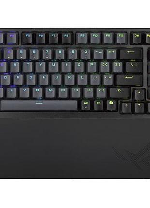 Клавіатура механічна asus rog azoth 96 he, 96key, hfx v2 magnetic switches, usb-a/wl/bt, en, rgb, чорний