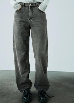 Джинсы с прямой штаниной zara