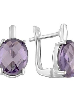 Срібні сережки proba з александритом 6.538ct (2106081)