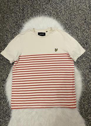 Чоловіча футболка в смужку lyle & scott 20426