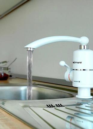Проточный водонагреватель в виде крана delimano 3квт электро с подогревом воды для кухни и дачи кранводонагреватель