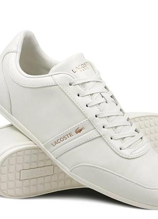 Кроссовки lacoste storda 318 3 us mens white leather lace up lifestyle sneakers shoes