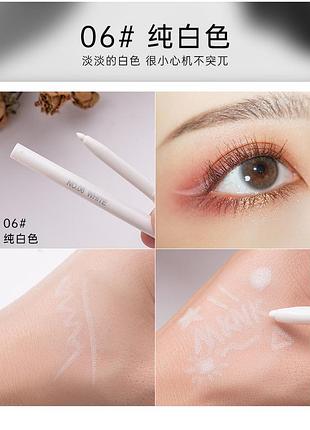Водостойкий карандаш для глаз mknk waterproof gel eyeliner 06 white
