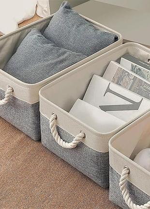 Ящик для зберігання з ручками 250х350х170 мм th-10 m gray/beige