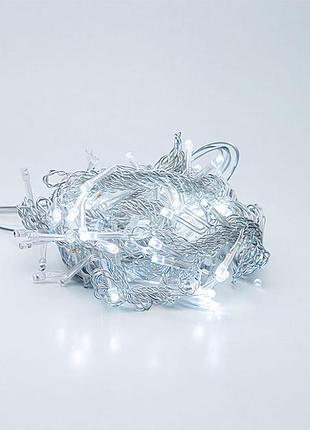 Новогодняя гирлянда штора 2х2 м 80 led комнатная белый провод белый zwm2280ledw