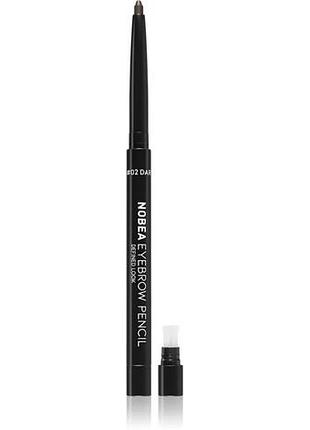 Механический карандаш для бровей nobea франция day-to-day eyebrow pencil в02 dark brown 0,3 г