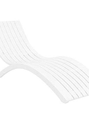 Шезлонг siesta slim white
