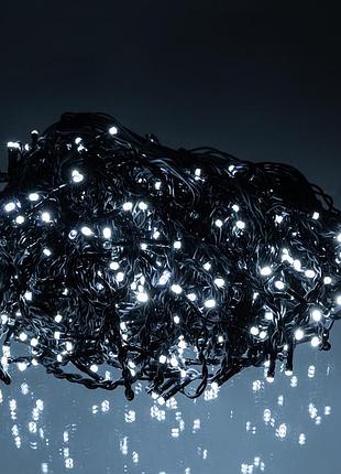 Новогодняя гирлянда уличная бахрома 36 м 600 led черный провод белый 36мbw