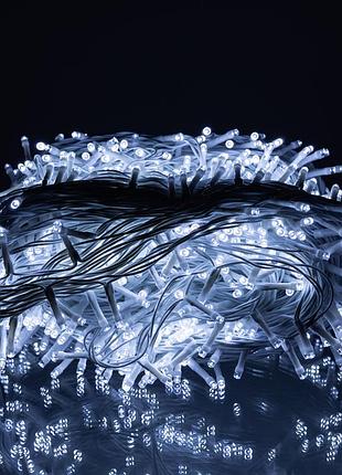 Гирлянда рождественская фея уличная 100 м 1000 led белый провод белый cf1000l100mww