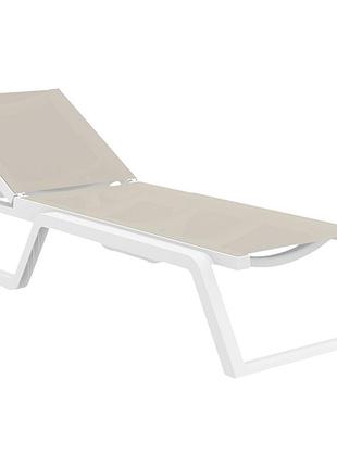 Шезлонг siesta rio white taupe