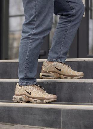 Мужские кроссовки nike air max plus '' sesame '' демисезон весна-осень