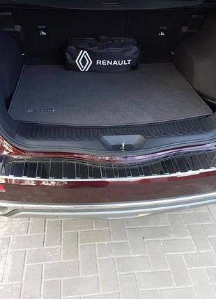 Накладка на задний бампер carmos нержавейка для renault koleos 2016-2024 гг